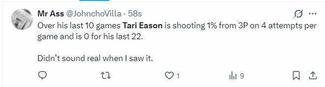 火箭队核心塔里-伊森陷入投篮困境 球迷呼吁裁掉